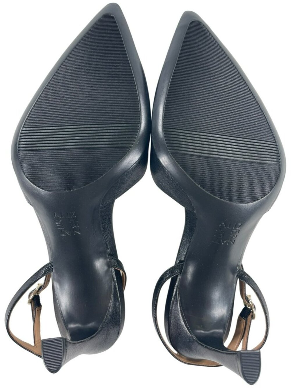Naturalizer Astrid Heels Black Leather Pointed Toe T-Strap Women's Size 10 NEW - Picture 8 of 11